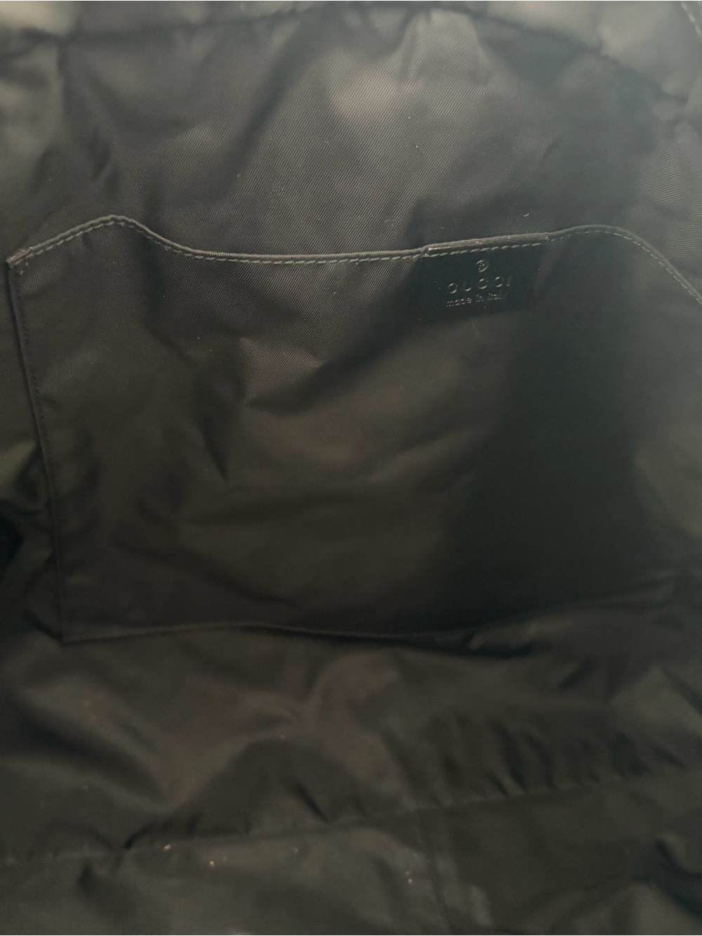 Gucci Black Canvas Duffel with Orange Trim and Striped Handles - Picture 8 of 12